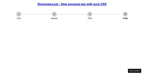 Progress Stepper Bar With Pure Css Forked Codesandbox