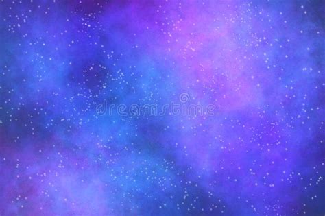 Abstract Blue Background Space Background With Realistic Nebula And