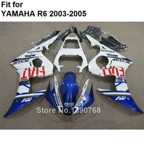 7 Free Ts Motorcycle Fairing Kit For Yamaha Yzf R6 2003 2004 2005 White Blue Fairings Set