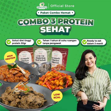 Jual Gracious Healthy Instant Paket Combo 3 Protein Sehat Tuna Bumbu