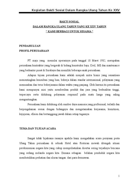 Konsep Acara Ulang Tahun Organisasi