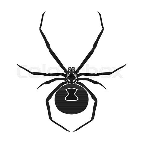 Black widow spider icon in black ... | Stock vector | Colourbox