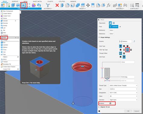 So Modellieren Sie Benutzerdefinierte Gewinde In Autodesk Fusion