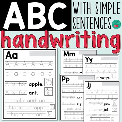 Tracing Letters And Simple Sentences Abc Worksheets Letters