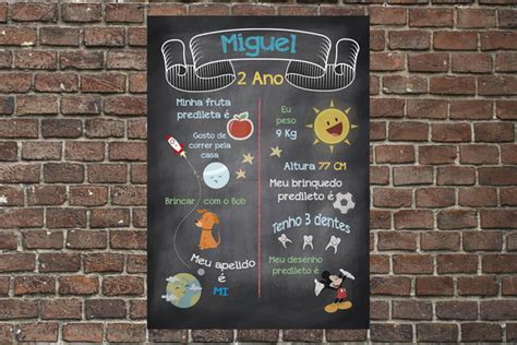 Chalkboard Lousa Aniversário Elo7 Produtos Especiais