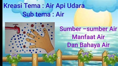 Kreasi Dan Materi Tema Air Api Dan Udara Sub Tema Air YouTube