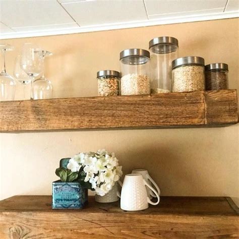 Wood Floating Shelves 3 Inches Thick 10 Inch Deep Rustic Shelf