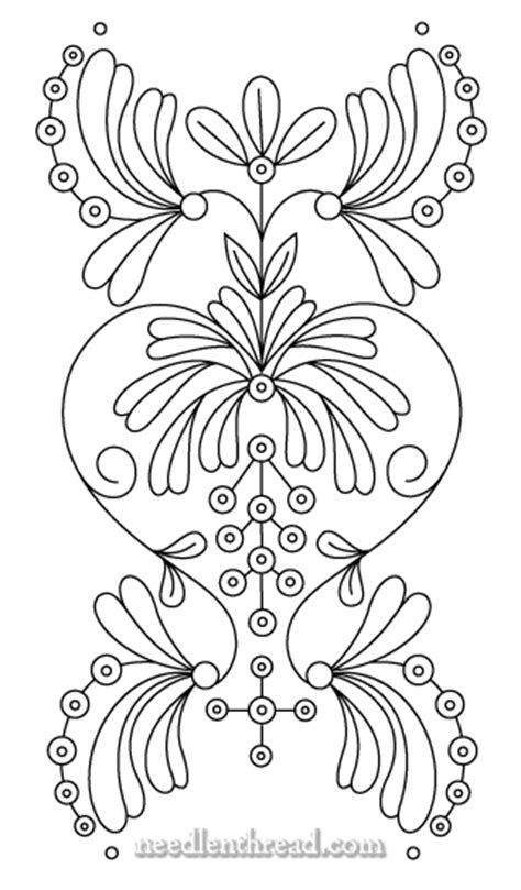 Free Hand Embroidery Pattern Art Nouveau Variations Needlenthread