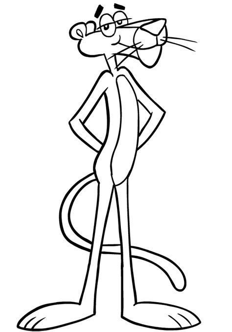 Pink Panther Face Coloring Page Pink Panther Face Coloring Page