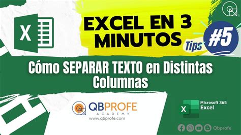 C Mo Separar Texto En Columnas En Excel Qbprofe Academy