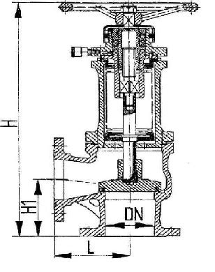 Клапан невозвратно-запорный фланцевый угловой сильфонный - НПО «Авангард»