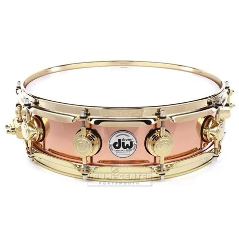 Dw Collectors 3mm Copper Snare Drum 14x4 Gold Hw Dcp