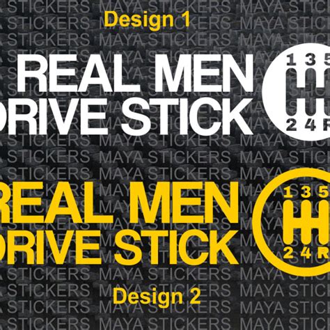 Real Men Drive Sticker Car Bumper Sticker Decal Pair Of 2 Stickers