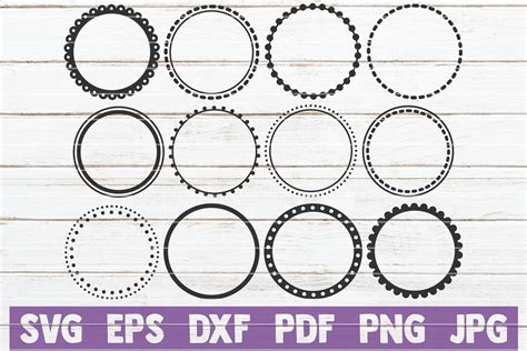 Svg Circle Monogram Borders Free Svg Cut Files Create Your Diy