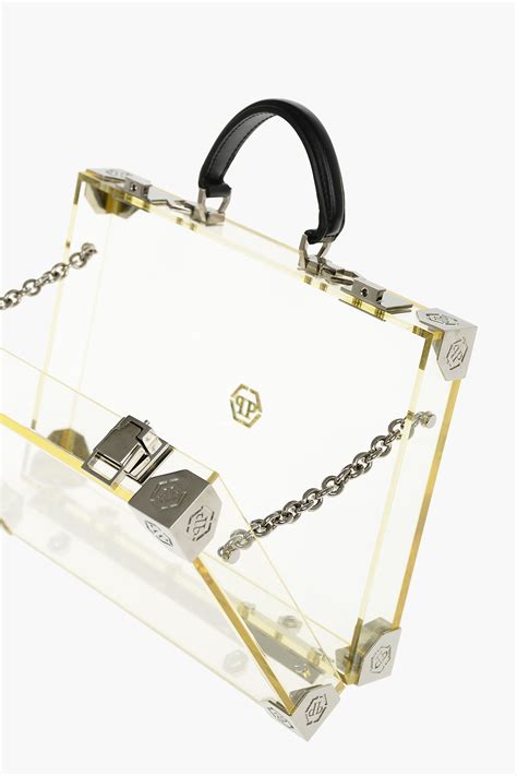 Philipp Plein Sheer Rigid Handbag With Removable Shoulder Strap Women