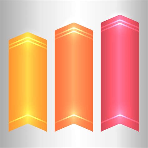 Premium Vector Vertical Banner Set Arrow Glow Effect