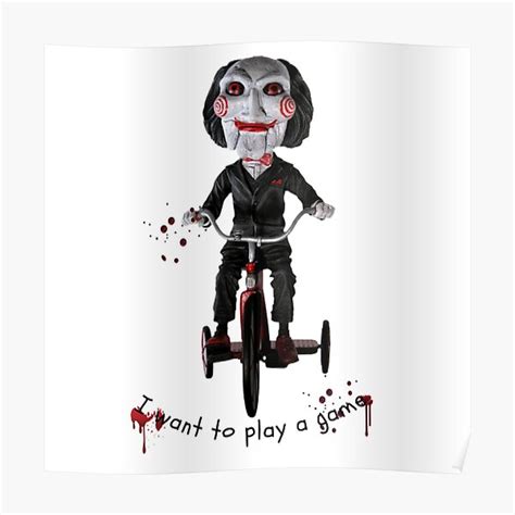 "SAW - Jigsaw - I want to play a game" Poster for Sale by OnSale ...