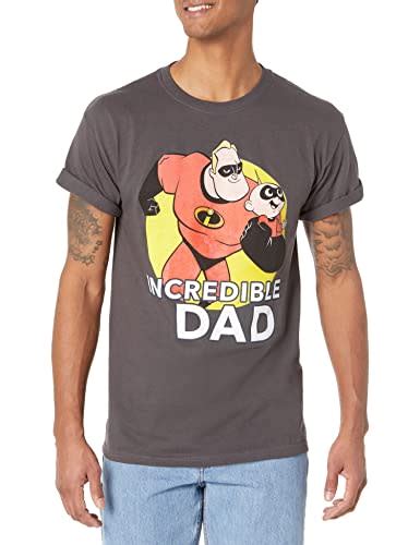 Pixar Men S Incredibles Best Father T Shirt Charcoal Medium For