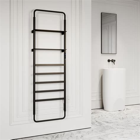 Celsius Matte Black Electric Heated Towel Warmer Lusso