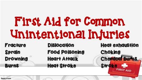 First Aid Unintentional Injuries The Y Guide