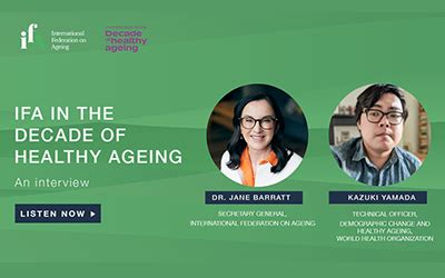 IFA in the Decade of Healthy Ageing | International Federation on Ageing