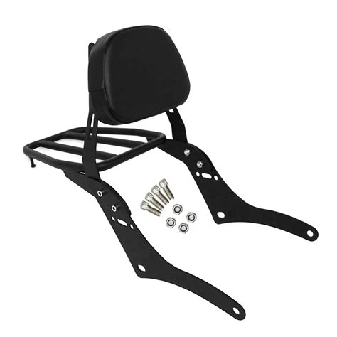 Buy Worldmotop Motorcycle Sissy Bar Backrest Rear Passenger Seat