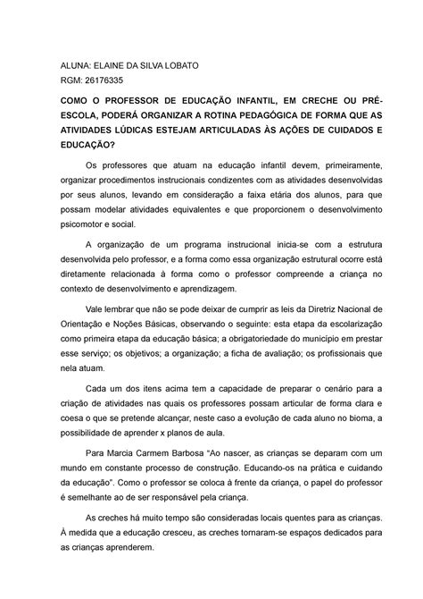 Como O Professor De Educa O Infantil Em Creche Ou Pr Escola Poder