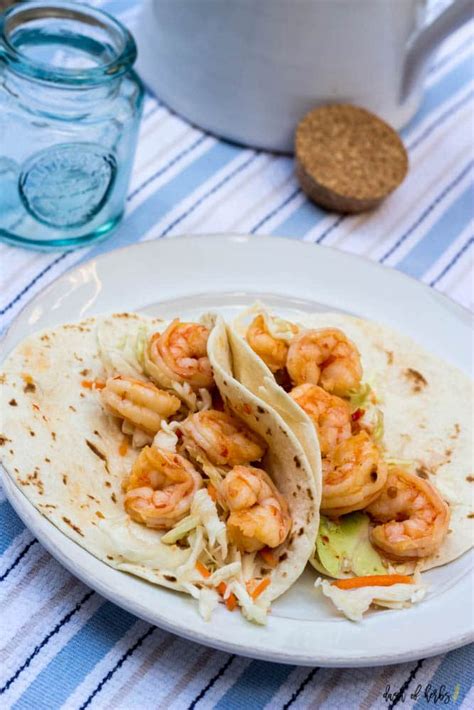 Quick And Easy Sweet Chili Shrimp Tacos Dash Of Herbs