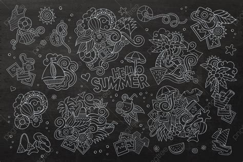 Hand Drawn Objects Vector Hd Images Summer And Vacation Hand Drawn