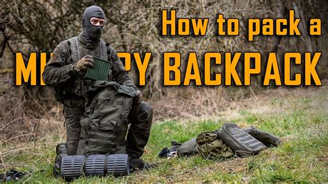 How To Pack A Military Backpack YouTube