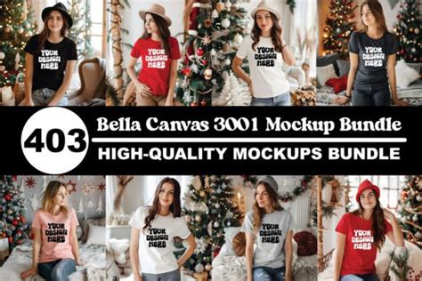 Bella Canvas 3001 Mock Up Bundle Graphic By MockupStory Creative Fabrica