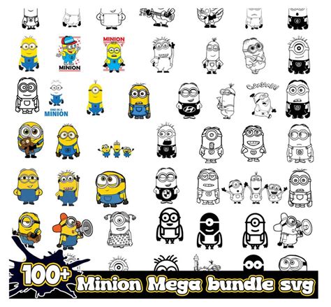 New Minion Bundle Svg Minions Svg Bundle Layered Minions Faces Svg