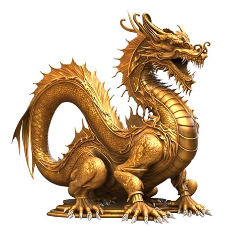 Chinese Golden Dragon Art