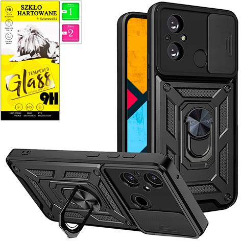 Etui Pancerne Wytrzyma E Armor Case Czarne Ring Do Xiaomi Redmi C