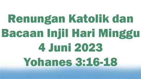 Renungan Katolik Dan Bacaan Injil Hari Senin 5 Juni 2023 Markus 12 1 12