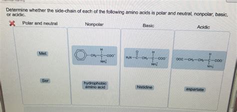 Solved Determine Whether The Side Chain Of Each Of The