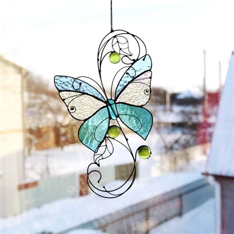 Butterfly Stained Glass Suncatcher Etsy