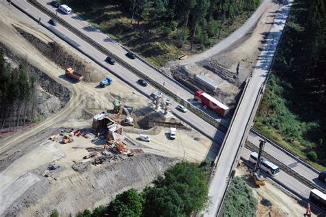 Luftaufnahme Wüstenwetzdorf Ausbau Arbeiten und Baustellen an der