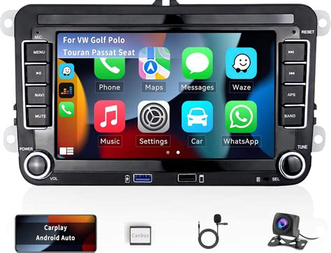 CAMECHO 2 32G Android 11 Autoradio 2 Din Carplay Pour VW Golf 5 Caddy