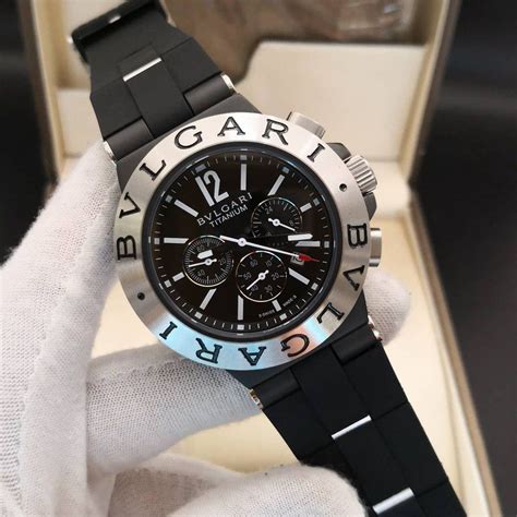 Relogio Bvlgari Titanium Borracha Cod bvtibo 010 Junior Relógios de Luxo