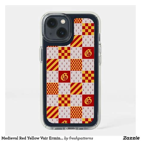 Medieval Red Yellow Vair Ermine Heraldic Pattern Speck Iphone 13 Case