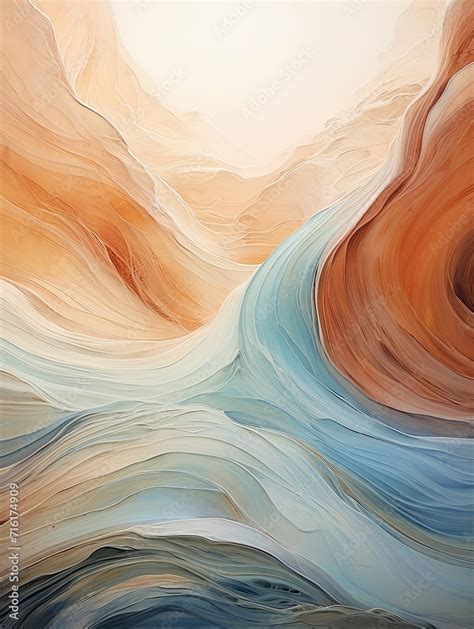 Ocean Wave Abstracts Desert Landscape Art Where Beach Meets Desert