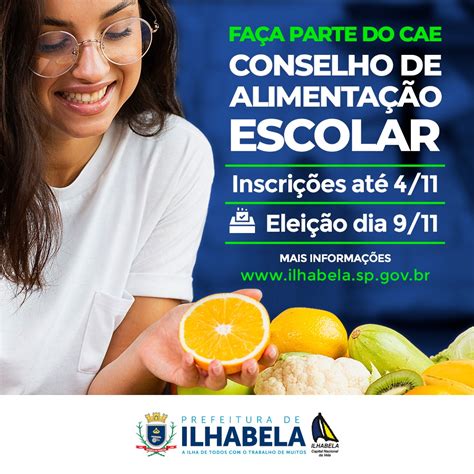 Ilhabela Abre Processo Eleitoral Do Conselho De Alimentação Escolar