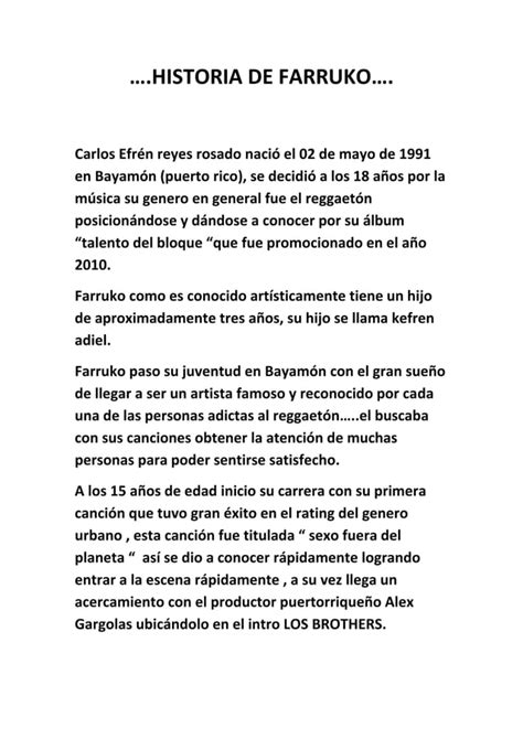 Historia De Farruko PDF