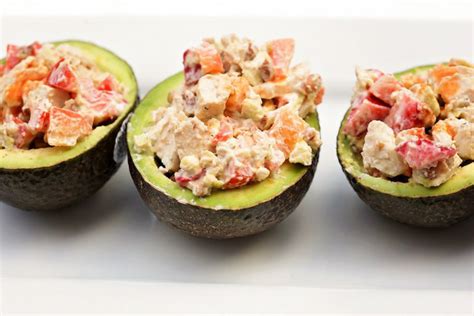 Delicious Spicy Chicken Salad Avocado Bowls Will Make Avocado Appetizer