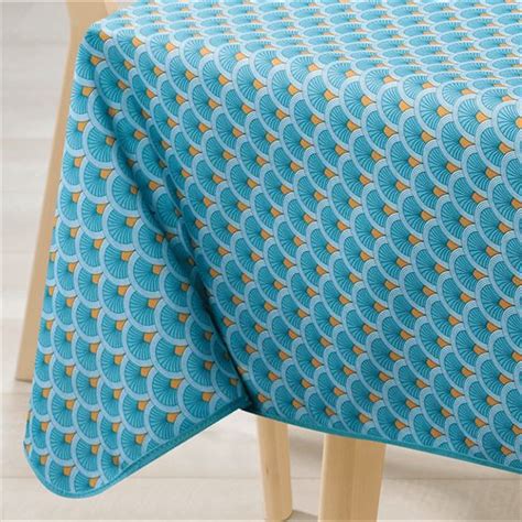 Tafelkleed Anti Vlek Turquoise Met Bogen Franse Tafelkleden