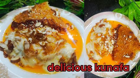 How To Make Kunafa At Home Turkish Kunafa Without Oven Eid Dessert