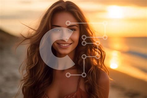 Stunning Picture Of Woman In Red Bikini On Beach At Sunset Stock Photo Creative Fabrica