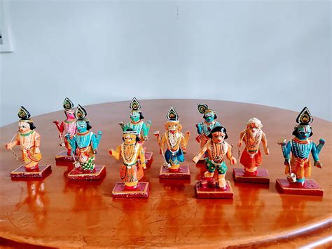 Buy Breeze Handicrafts Wooden Golu Doll Dashavatar Set For Bommala