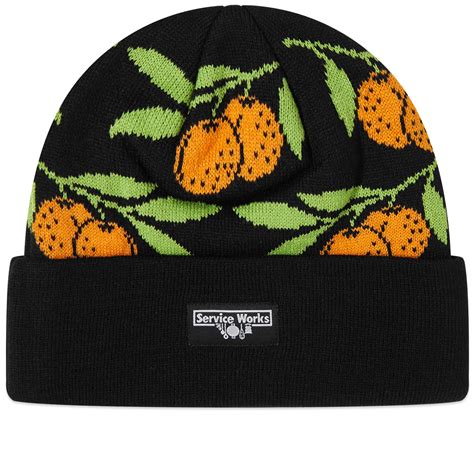 Service Works Clementine Jacquard Beanie Black End Us